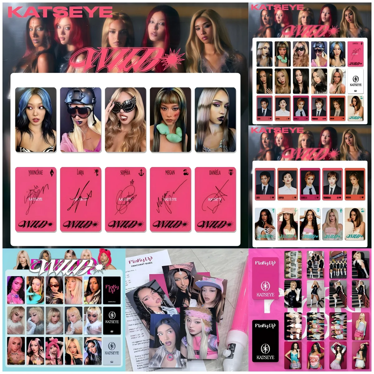 Nouveau produit KATSEYE Cat Eye WILD Album Peripheral Special Offer Card PINKY UP Card WVS Special Offer Card LOMO Card Toy Gift