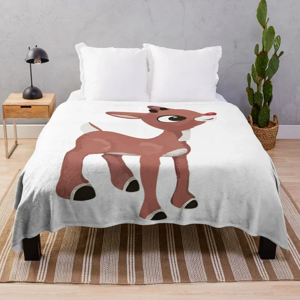 Classic Rudolph The Red Nosed Reindeer T-ShirtClassic Rudolph Throw Blanket Retros Bed Blankets