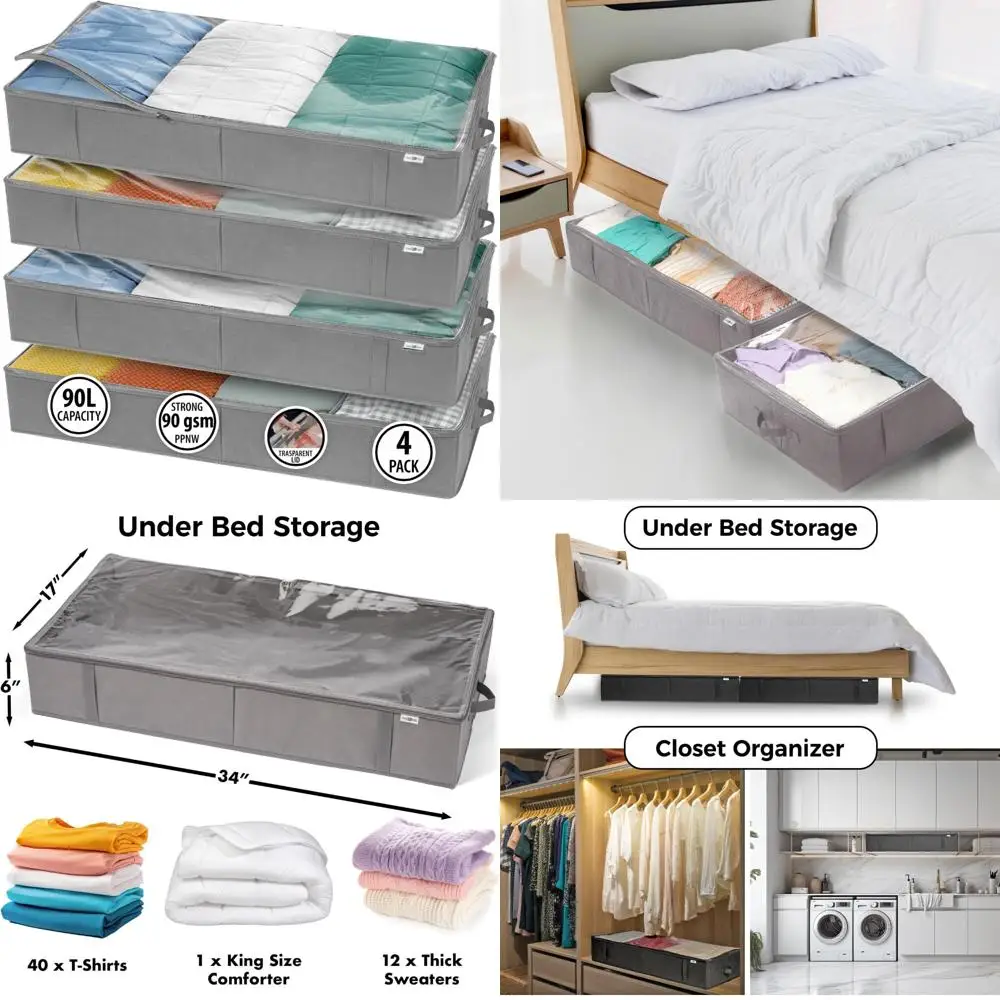 استخدام مساحة فعالة: صناديق تخزين تحت السرير ومنظمات الملابس للخزائن والألعاب المثالية