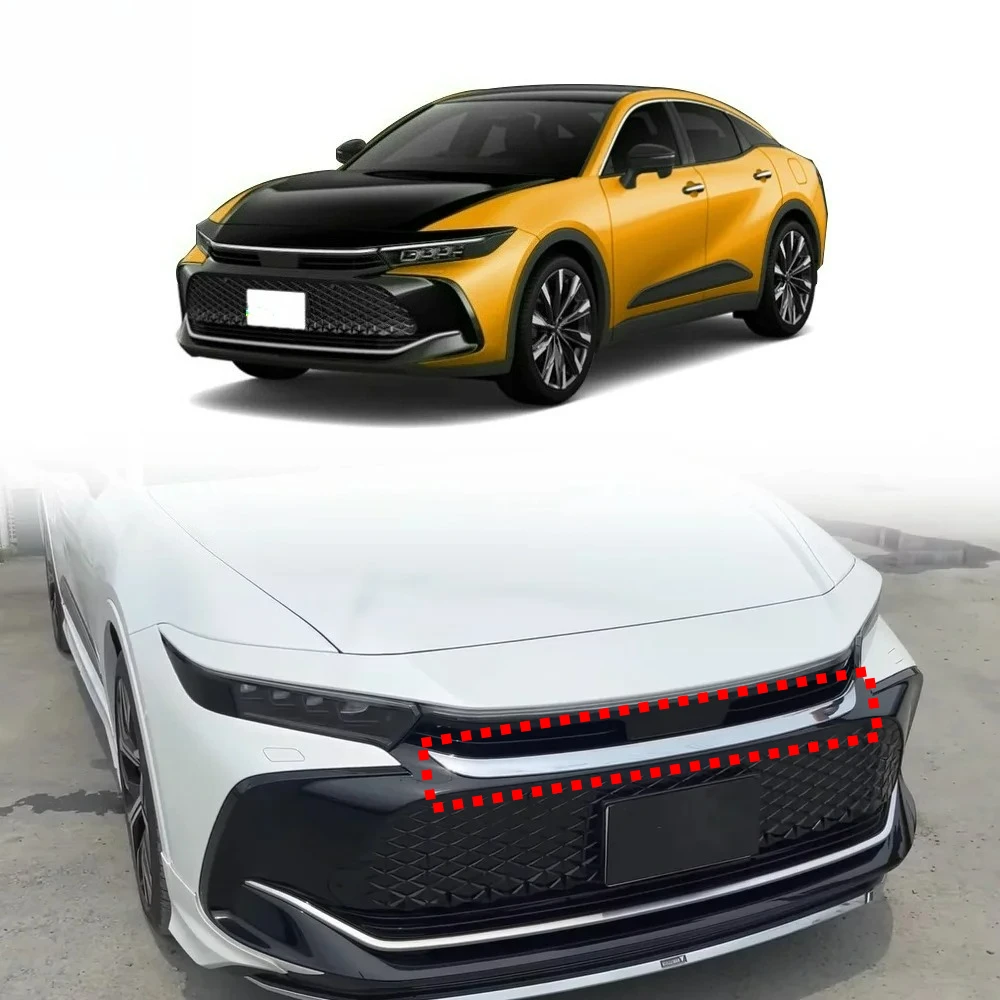 

For Toyota Crown Cossover 2023 2024 ABS Chrome Car Front Upper Bonnet Grill Lip Molding Cover Trim Engine Bumper Car Accessories
