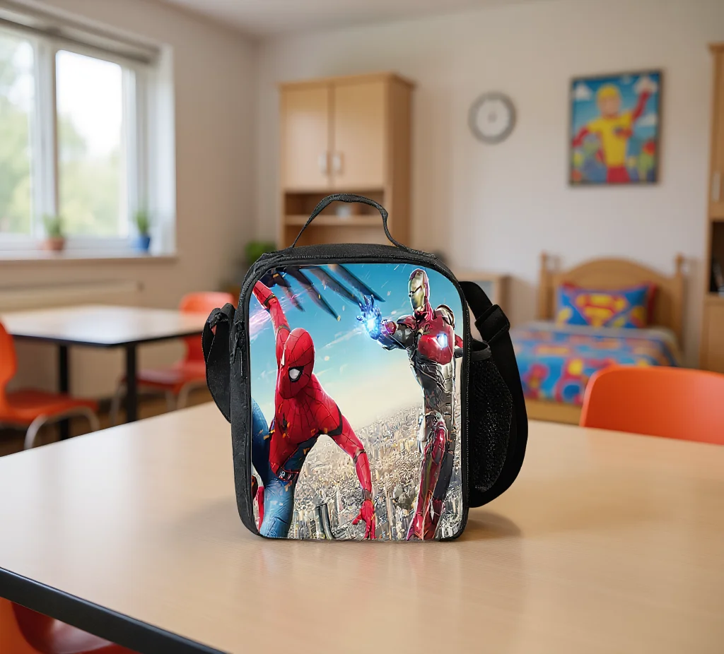 

Fashion Little Kid Spider-Man Leakproof Cooler Bag-Water Proof Lunch Box-Insulated Lunch Tote for Boy