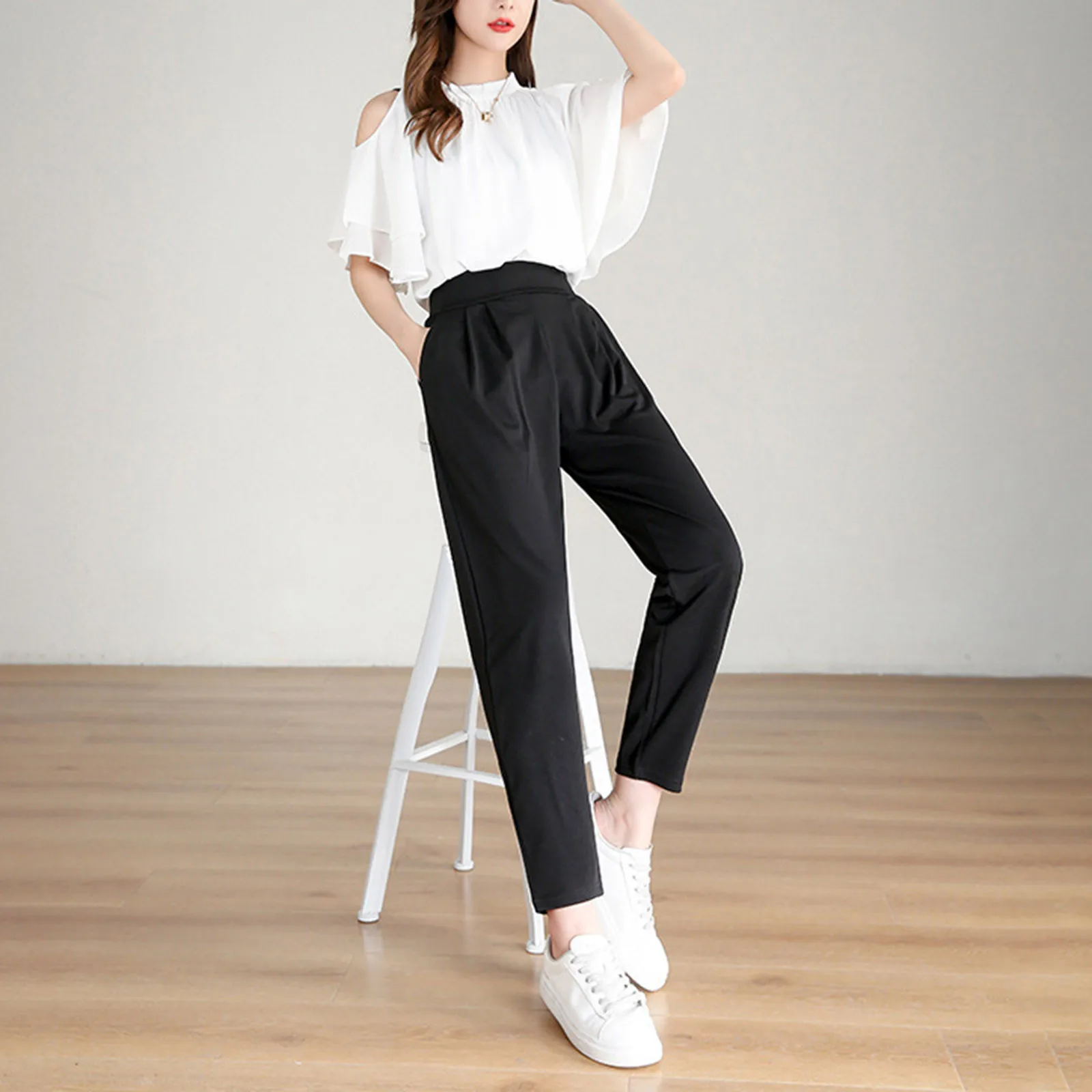 

Женские спортивные однотонные спортивные штаны-карго с карманами на шнурке, Harajuku, повседневные зимние теплые флисовые брюки для бега, большие корейские брюки