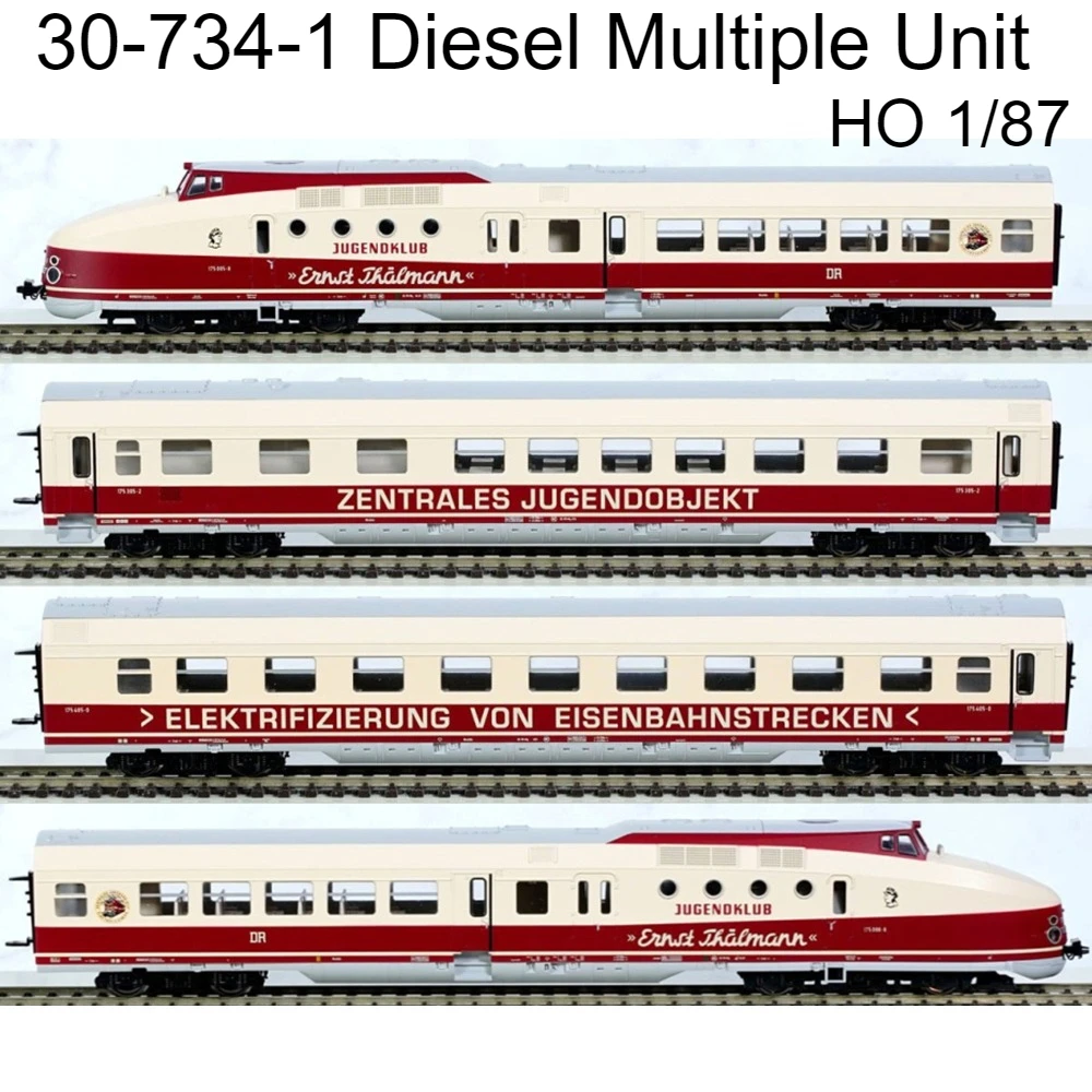 

KATO HO Type 1/87 Train Model 30-734-1 Diesel Multiple Unit (DMU) 4-car Simulation Version Train Set for Collectors and Boys