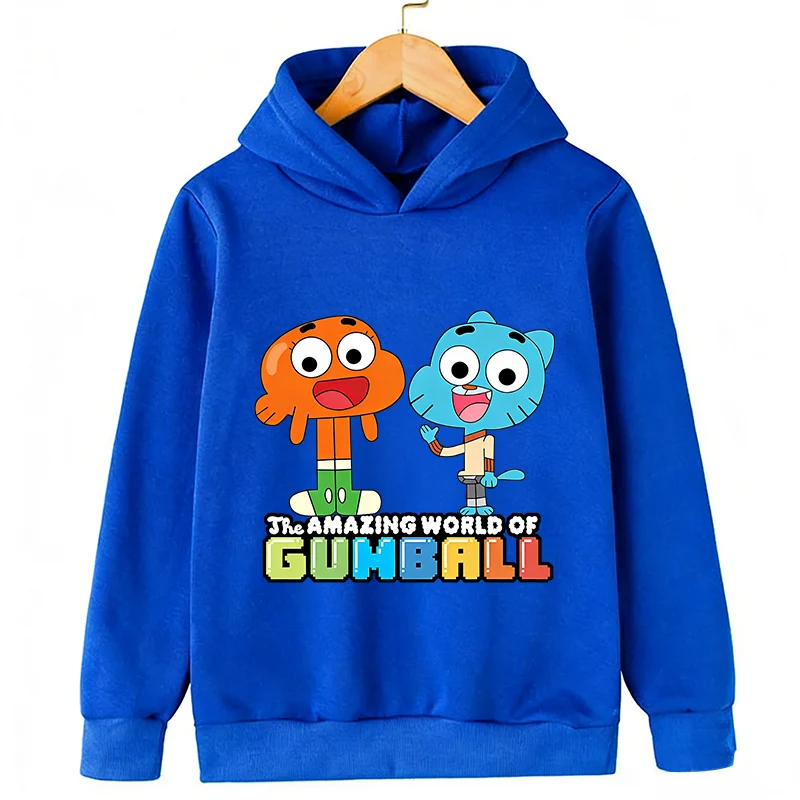 Der fantastische Hoodie aus der Welt von Gumball, ein Kinder-Sweatshirt für den Herbst, ein lässiger Kapuzenpullover für Jungen und Mädchen, Cartoon-Freizeitkleidung. – Detail 3
