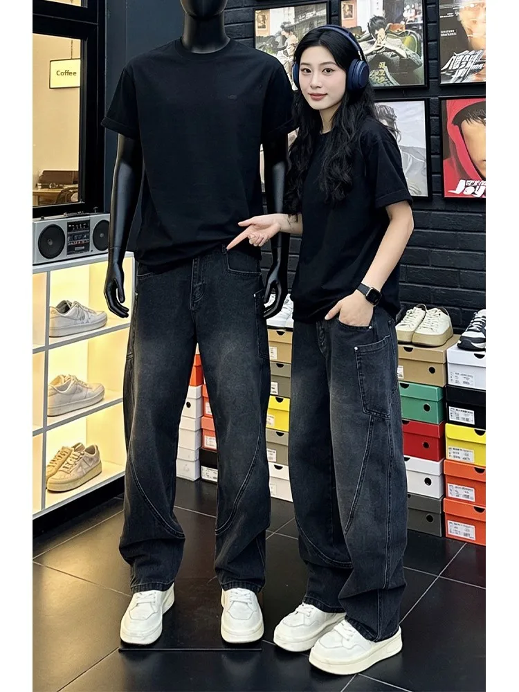 

Мужские джинсы Bla Slant Cut Slim Fit Knife Pants: весенние, в американском стиле High Street, модные, рабочие, со средней посадкой, на молнии