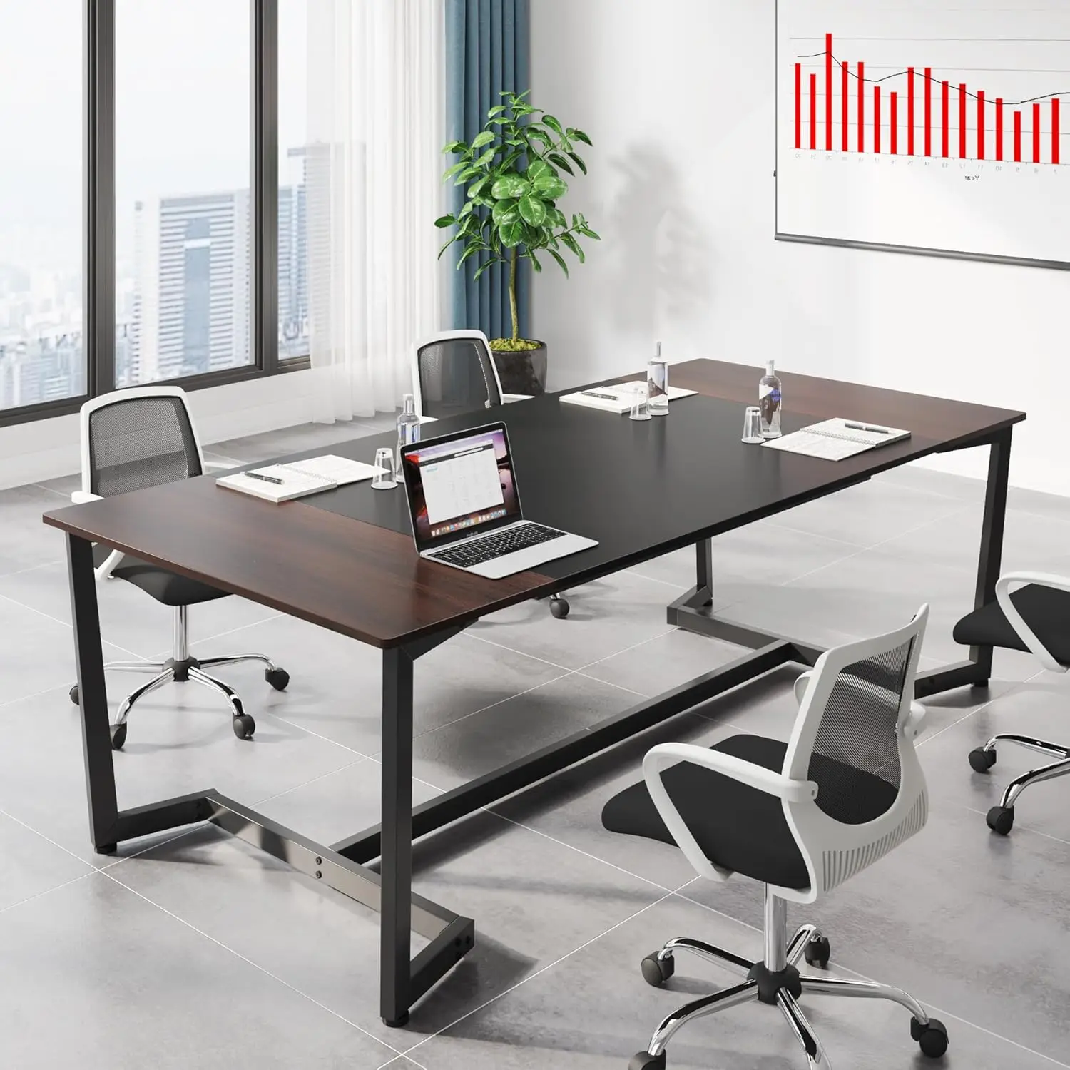 

Tribesigns 6FT Conference Table, 70.8L x 31.5W inch Meeting Table for Office Conference Room, Rectangular Seminar Training Table