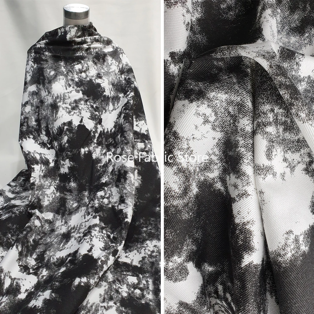 Tela vaquera teñida con lazo de alta calidad, tela vaquera estampada colorida, sarga de algodón, costura de vestido, abrigo, Blazer, bricolaje, hecho a mano, 50cm