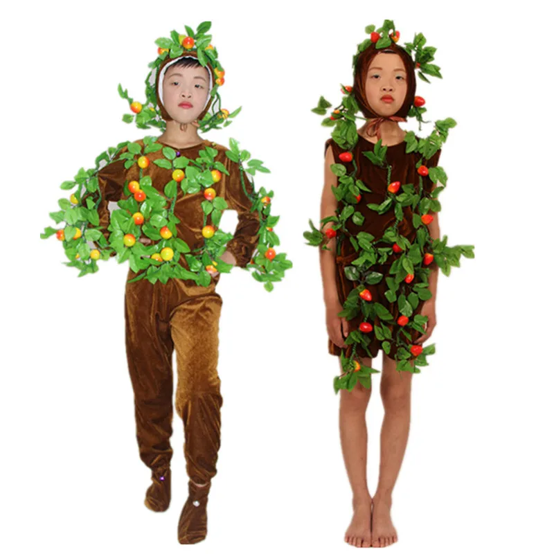 Aardbeienboomkostuum voor kinderen Schooldanskleding Schattige kleine boomkostuum Halloween Cosplay