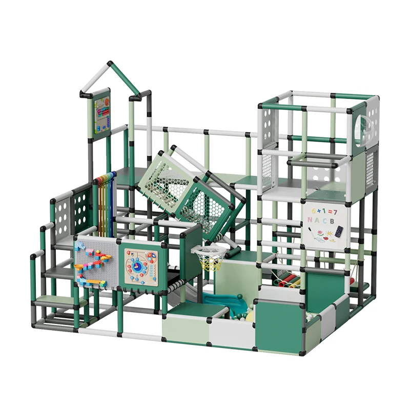 Estructura de Escalada Interior para Niños, Bebés y Familias Pequeñas, Escalera de Escalada para Habitación Infantil, Montessori Multifuncional con Tobogán Combinado