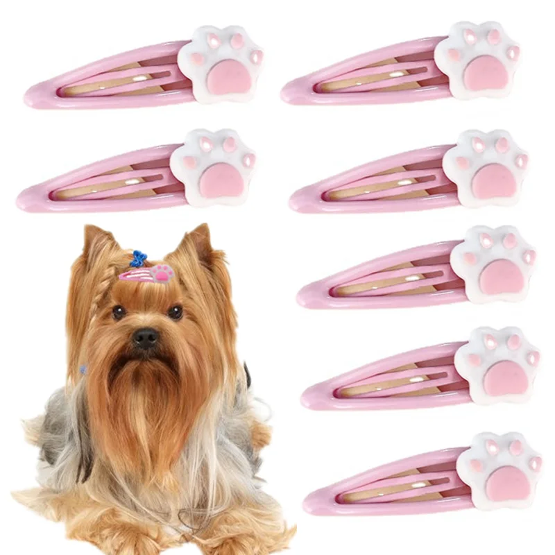 

Pet Dog Hairpin Pink White Colors Small Puppy Cat Hair Clips Pet Hair Accessories Dog Hair Grooming Pet Accessory