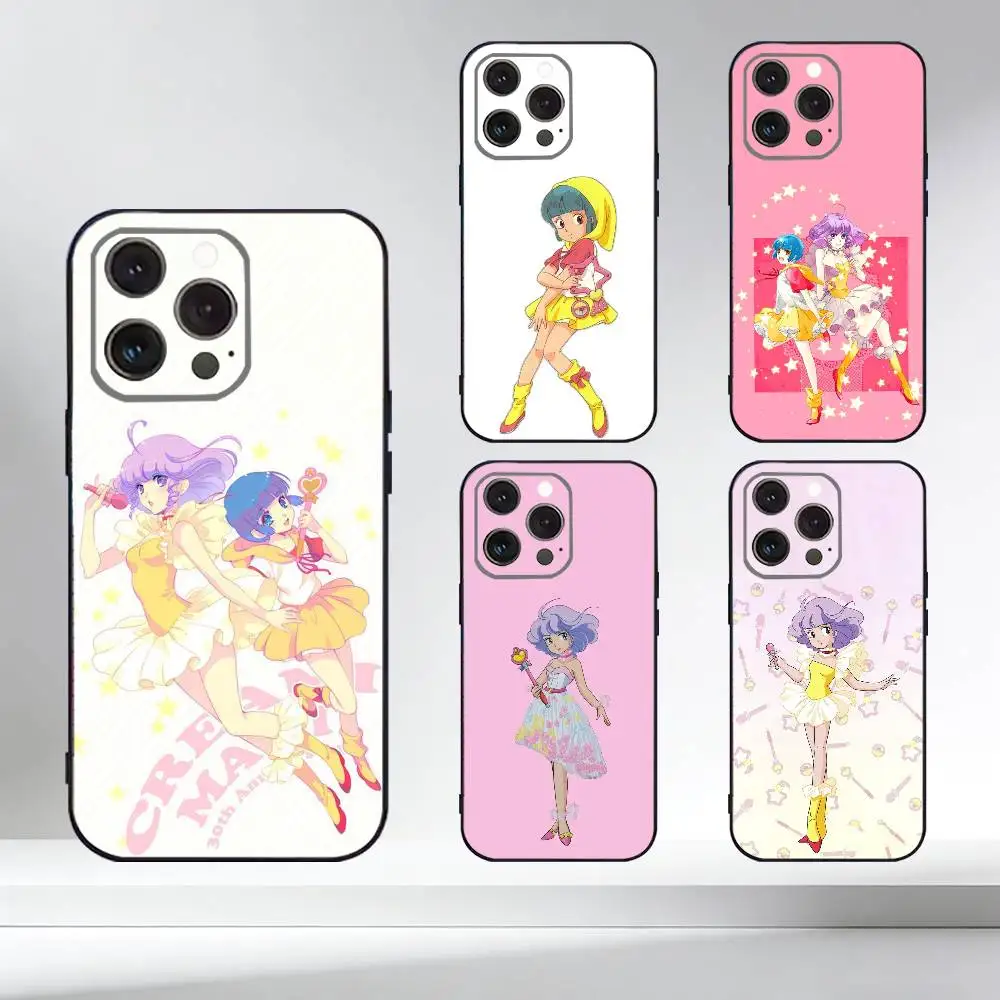 

C-Creamy M-Magic Mami Phone Case For iPhone 17,16,15,14,13,12,11 Plus,Pro Max,XS,Soft Silicone Black Cover