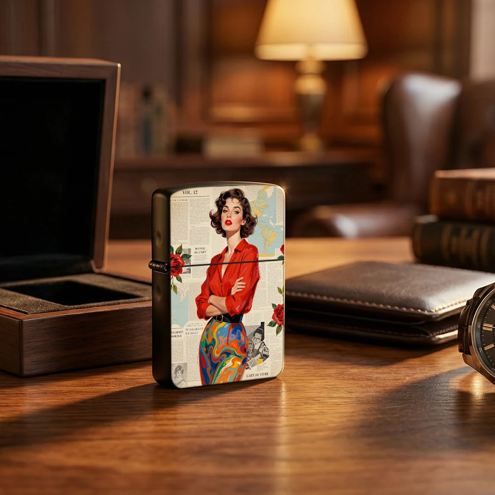 Collectible Vintage Newspapers - Korek Api Vintage Flip Top dengan