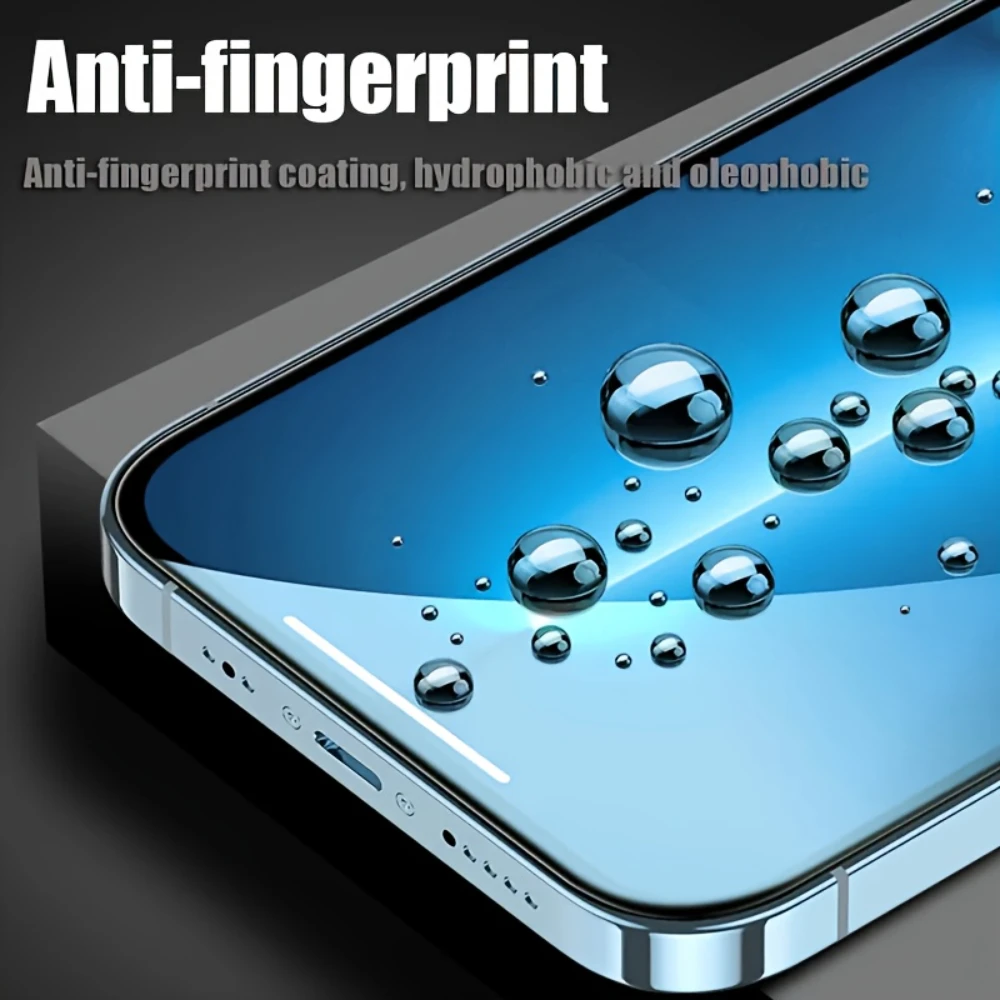 NNBILI 4 قطعة واقي شاشة من الزجاج المقسى مناسب لهاتف iPhone 17 16 15 Pro Max 14 13 12 11 Pro Mini XR XS Max زجاج واقي