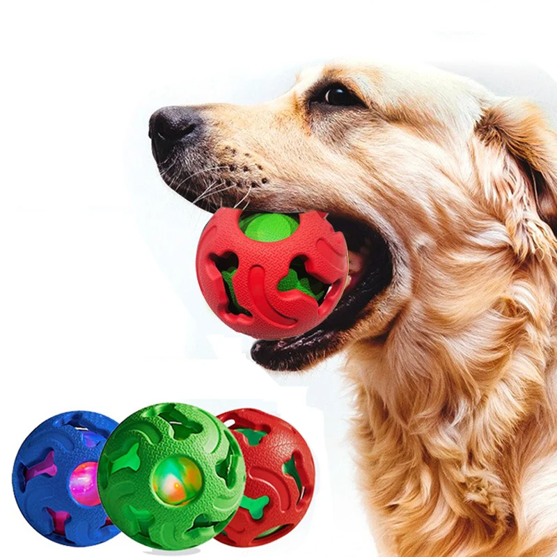 New Dog Toys Rubber Bite Resistant Sound Interactive Pet Balls To Relieve Stress Grind Self Entertainment Relieve Boredom