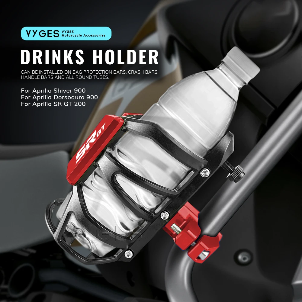 

Motorcycle Beverage Water Bottle Cage For Aprilia Shiver 900 Dorsoduro 900 SR GT 200 SRGT200 Drinks Holder Water Cup Holder