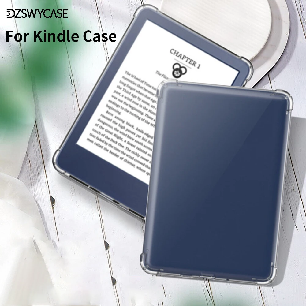 Silikonhülle für Kindle 11. und 10. Generation, transparente Hülle für Kindle Paperwhite 6 5 4 3 2 1, transparente weiche TPU-Rückseite, Tablet-Schutzhülle