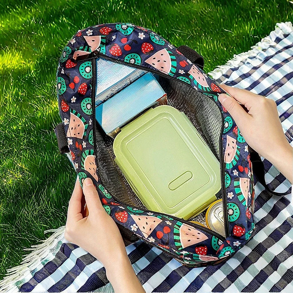 Bolsas de Picnic de gran capacidad, bolsa de almacenamiento de hielo para campamento, bolsas de hombro para exteriores, bolso térmico portátil para