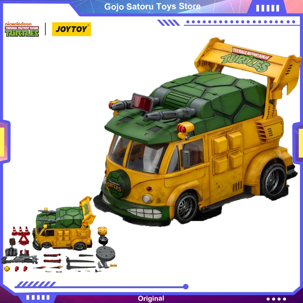 

JOYTOY Ninja Turtles 1/18 Action Figures TMNT Turtle Van TMNT Roadkill Rodney Anime Figurine Joint Movable Model Collection Toy