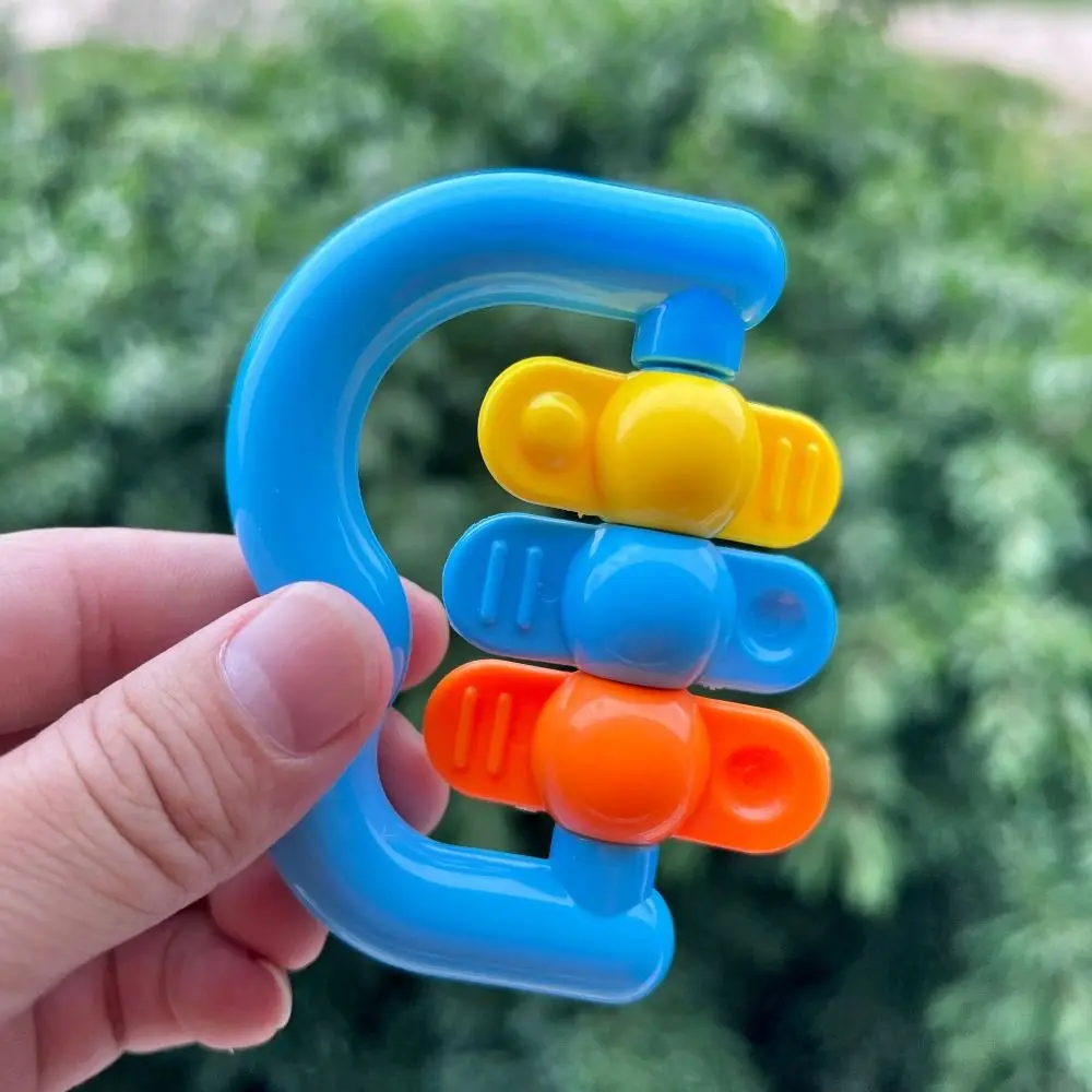 Chocalho de bebê não tóxico mastigável haste de aperto de mão instrumento musical brinquedos coloridos educativos sino de mão brinquedos infantis toddel