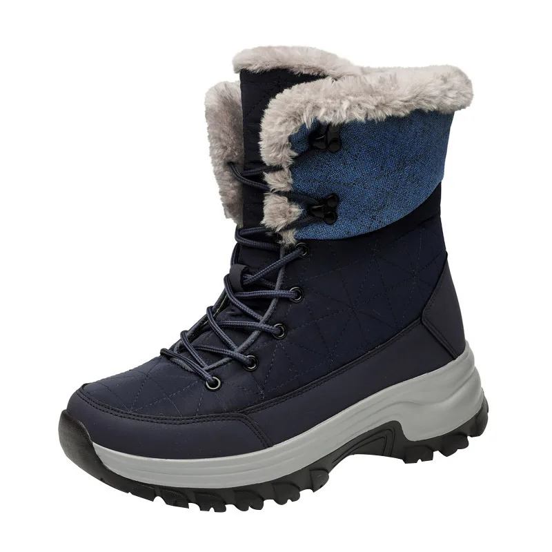 

Winter Men & Women Snow Boots Fashion Hiking Shoes Thick Plush Super Warm Anti-Slip Sports Casual Large Size 39-46