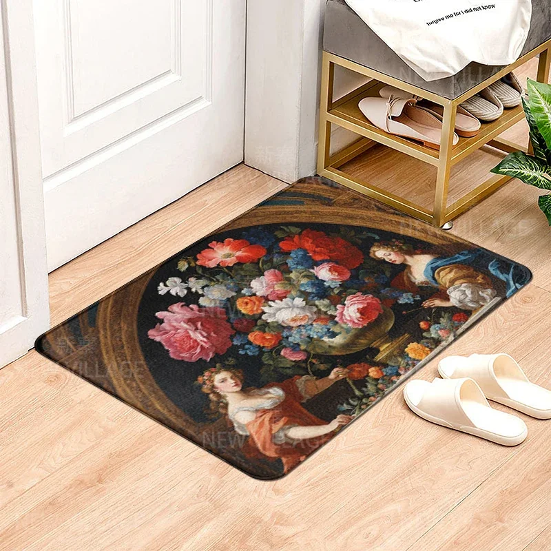 House entrance carpet Home door mat Modern Nordic style Room Bath Foot bathroom non-slip Kitchen water absorption rugs Abstract