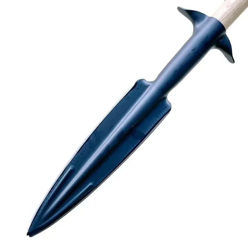 Manganese Steel Heavy Duty Outdoor Shovel with Long Cutting Edge, Pointed Multi Tool for Mountain Camping and Outdoor Survival