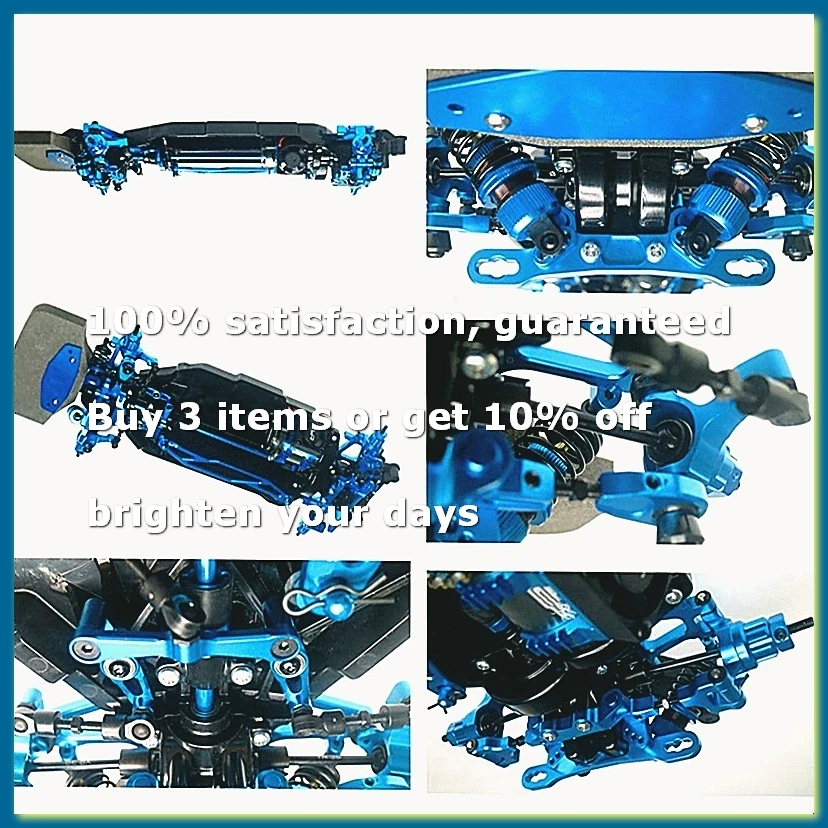 ●Metal Modification Accessory Kit Suspension Arms Steering Knuckle Set for TT02 TT-02 1/10 RC Car Upgrade Parts,1-ABFB