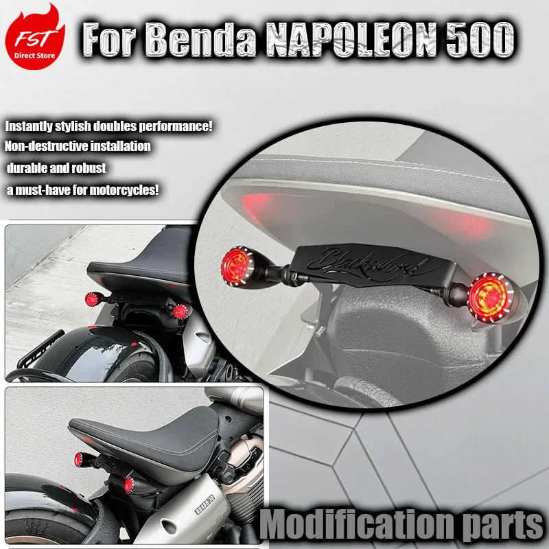 Modified sequential taillight, rear turn signal, LED 3-in-1 light accessories for Benda Napoleon 500