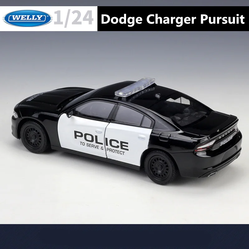 WELLY 1:24 2016 Dodge Charger Pursuit Alloy Police Car Model Diecasts Toy Metal Sports Car Model High Simulation Gifts