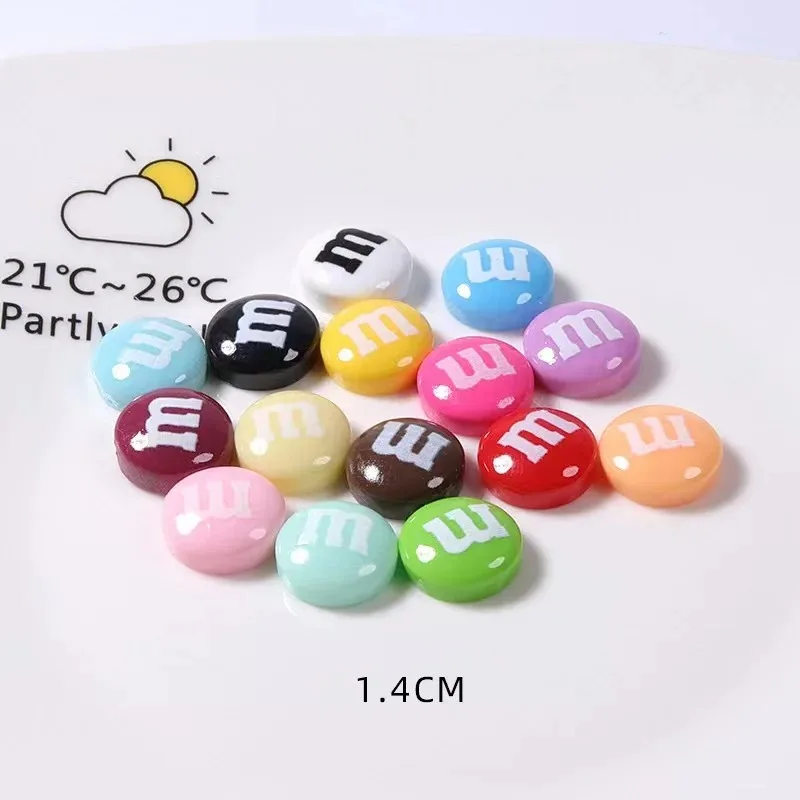 20 قطعة Kawaii M الفاصوليا الراتنج الحلوى المعلقات DIY بها بنفسك الديكور أقراط قلادة مجوهرات الأزياء والاكسسوارات