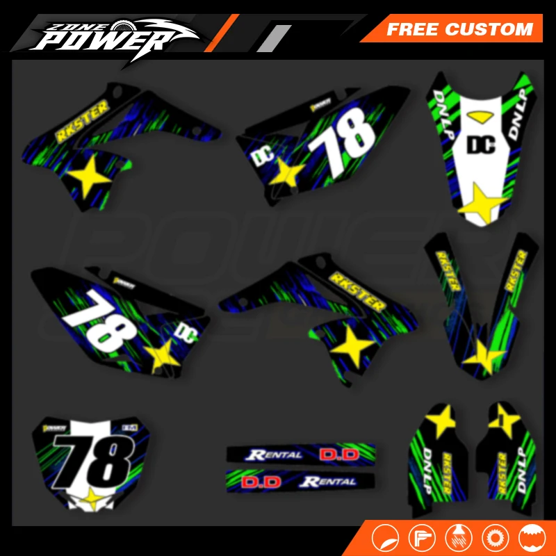 Powerzone For SUZUKI RMZ250 RMZ 250 2010-2013 2014 2015 2016 2017 2018 Motorcycle Fairing Graphics Background Decals Stickers 06