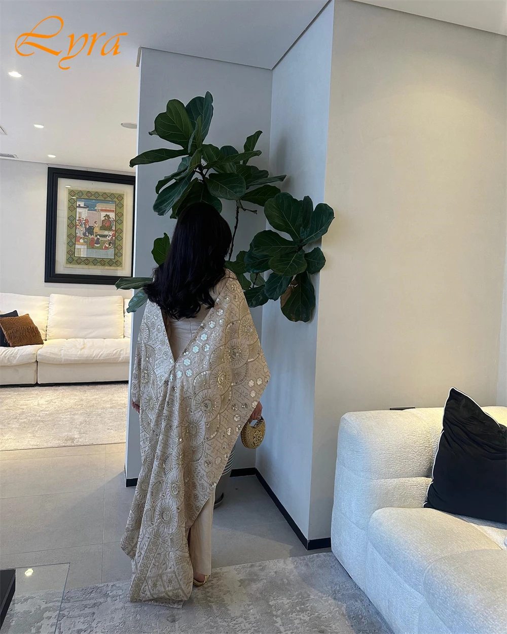 Customized O-Neck Long Sleeves Jersey Sheath Straight Evening Dress Exquisite Shawl Party Dresses Special Occasion Gowns