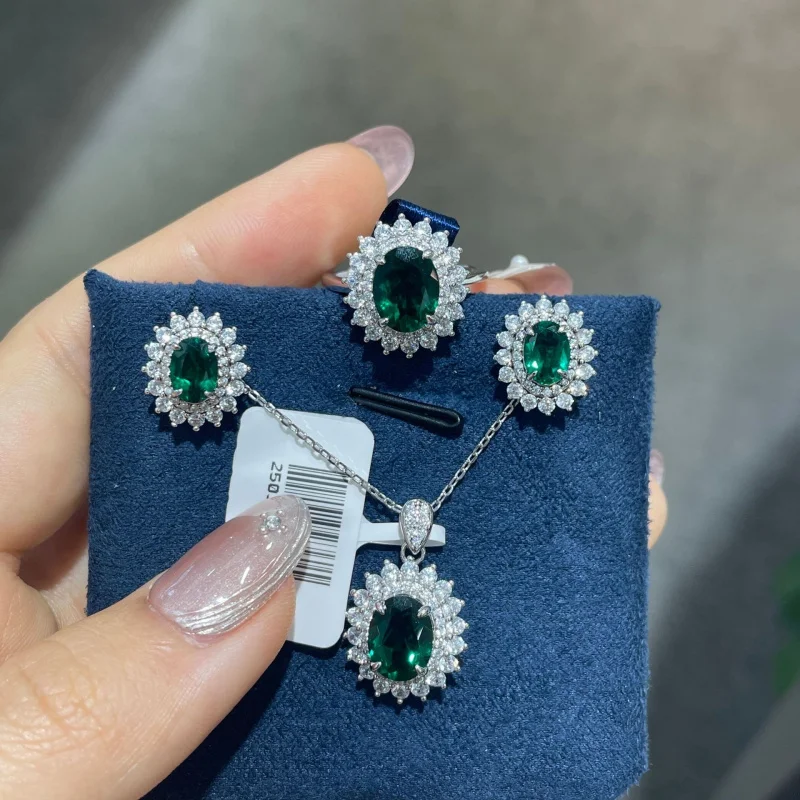 set-di-gioielli-colorati-di-lusso-per-donna-stile-principessa-diana-con-smeraldo-coltivato-in-laboratorio-da-2-carati-anello-orecchini-e-collana-a-forma-di-uovo