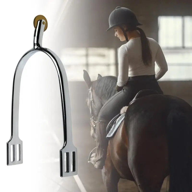 652F Zincs Alloys Horse Spurs Chrome مغلفة 30 ملم باحتر