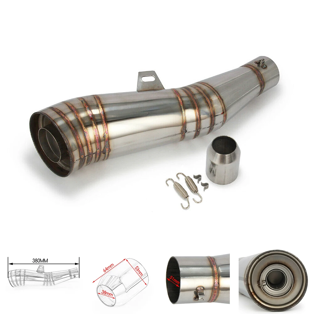 

38MM 51MM Motorcycle Stainless Steel Exhaust Pipe and Muffler System DB Killer For CB250 CBR250 CB400 GSXR600 EN250 GP Dirt Bike