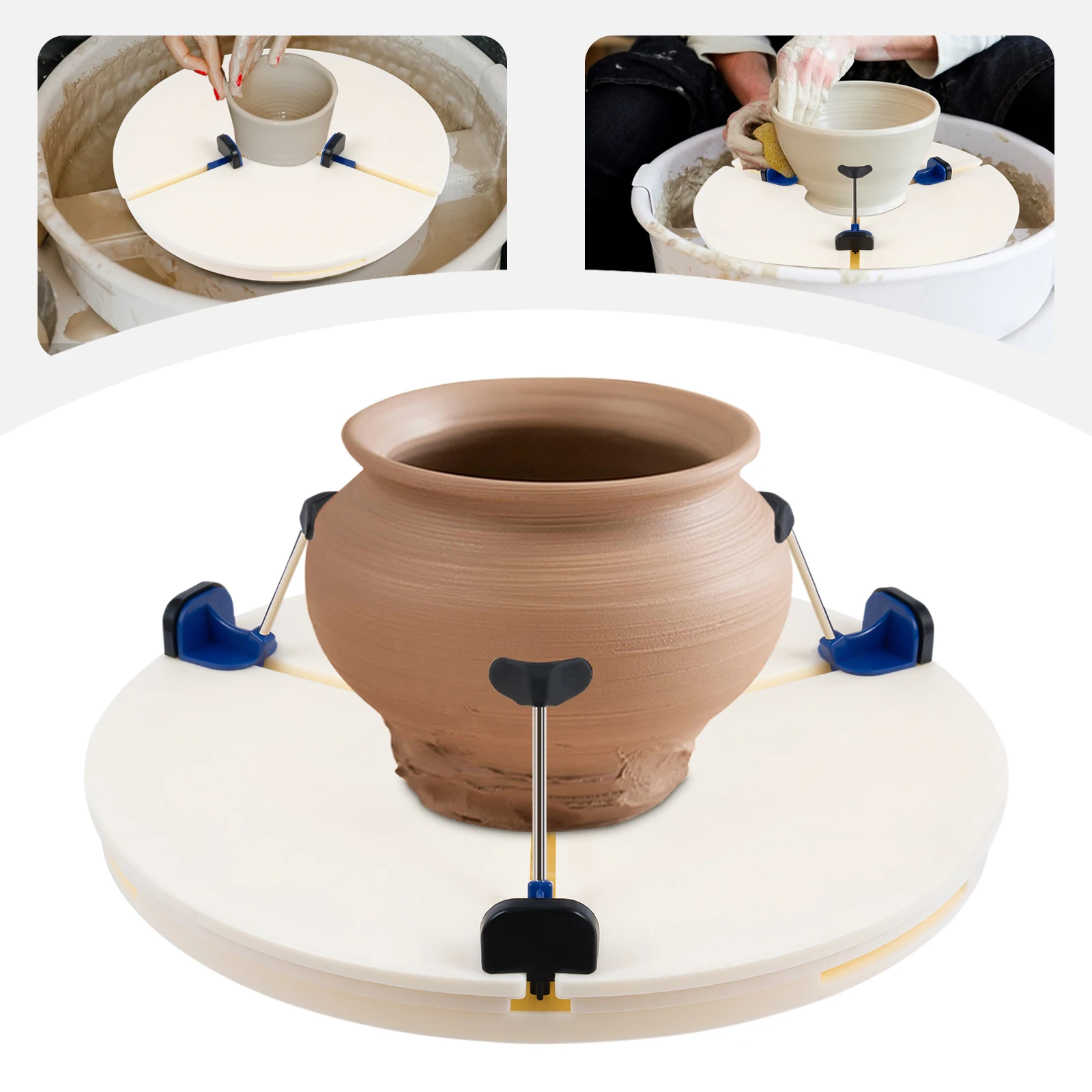 

39cm Pottery Turntable Clamp Ceramic Centering Clamp Pottery Teaching Turntable Clamp Used For Trimming Pottery Works In Schools