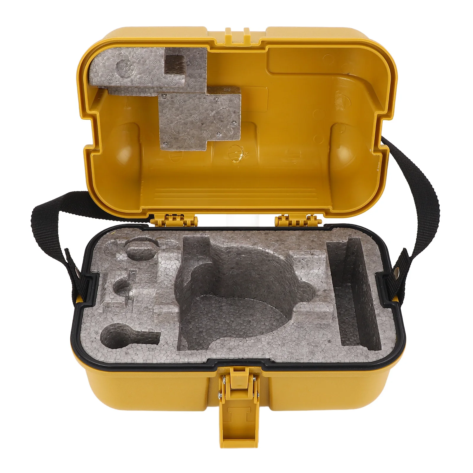 Caja de instrumentos de nivelación amarilla con caja de almacenamiento de nivel de estación Total de plástico de bloqueo único para equipos de topografía