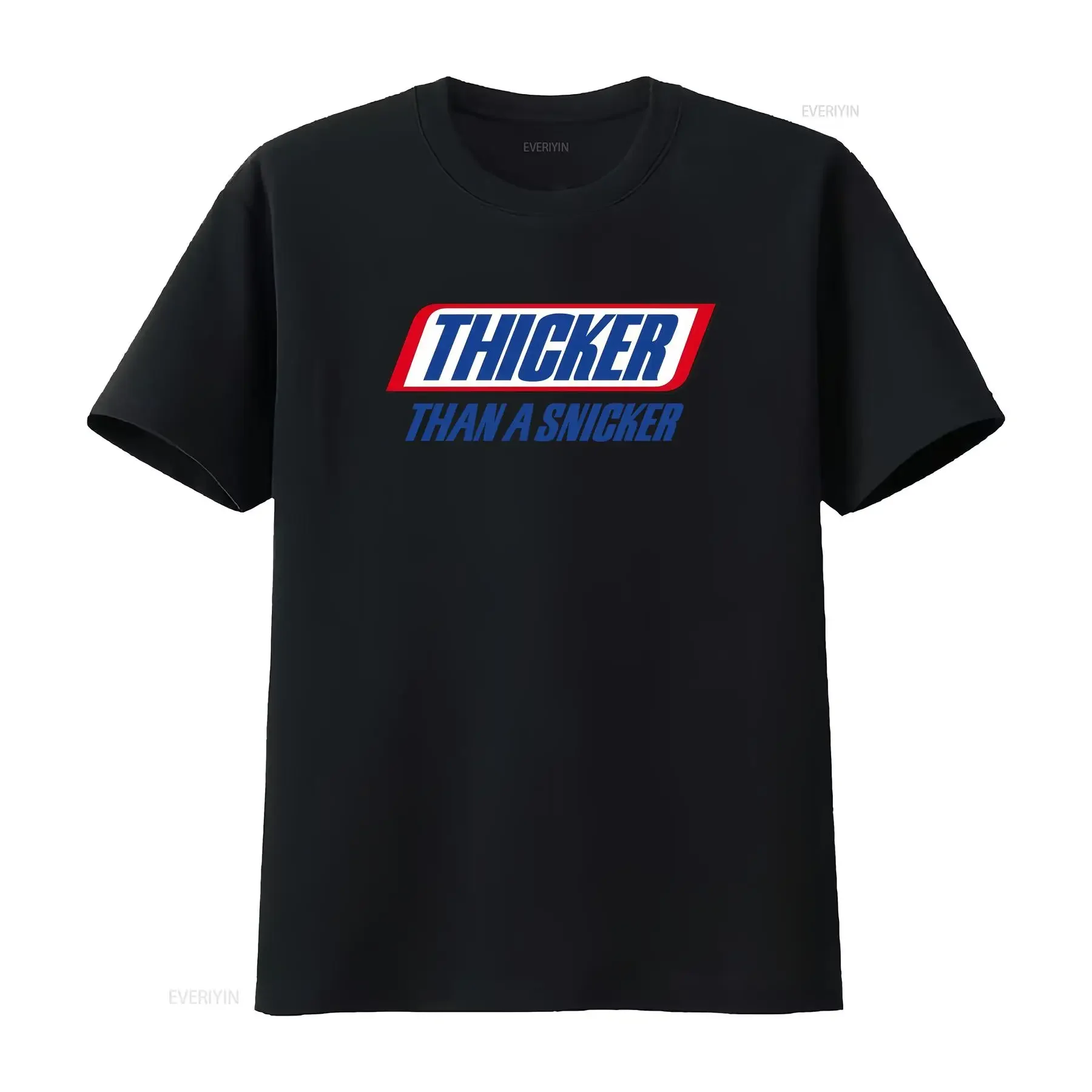 Camiseta con diseño de barra de chocolate más gruesa que un Snickers, humorística, divertida, con temática de comida, regalo para adultos, para mujer, manga larga o corta, estilo vintage lavado, a la moda.
