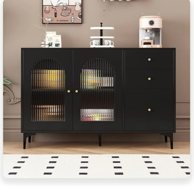 Multifunctional tea cabinet, living room light luxury household wall storage locker