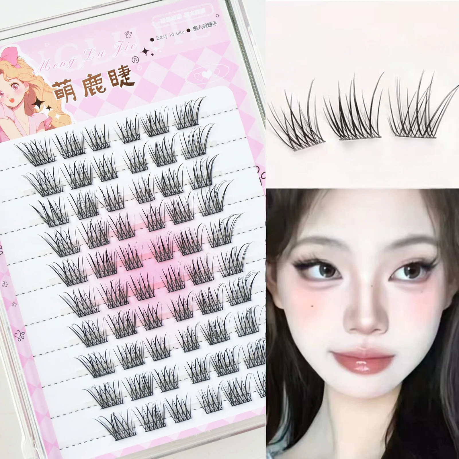 10 صفوف ثلاثية الأبعاد حية كثيفة رمش تمديد مجموعات رقيق الطبيعية تأثيري الثعالب نمط الرموش الصناعية للحياة اليومية أدوات ماكياج #1