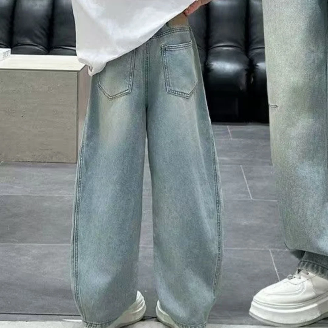 

Girls' Jeans Personalized Splicing Curved Knife Pants Stylish 2026 Summer Outfit New Pants Handsome Casual Pants