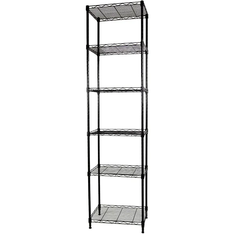 

SUNLPH6 Tier Wire Shelves Adjustable Shelf Unit Metal Storage Rack for Laundry Room Bathroom Kitchen Pantry Closet Organization