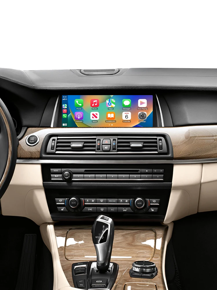 Radio samochodowe 10,25/12,8 cala z bezprzewodowym CarPlay i Android Auto do BMW serii 5 F10 F11 z systemem CIC/NBT 2011-2017, inteligentny system samochodowy, inteligentny ekran dotykowy, — 2