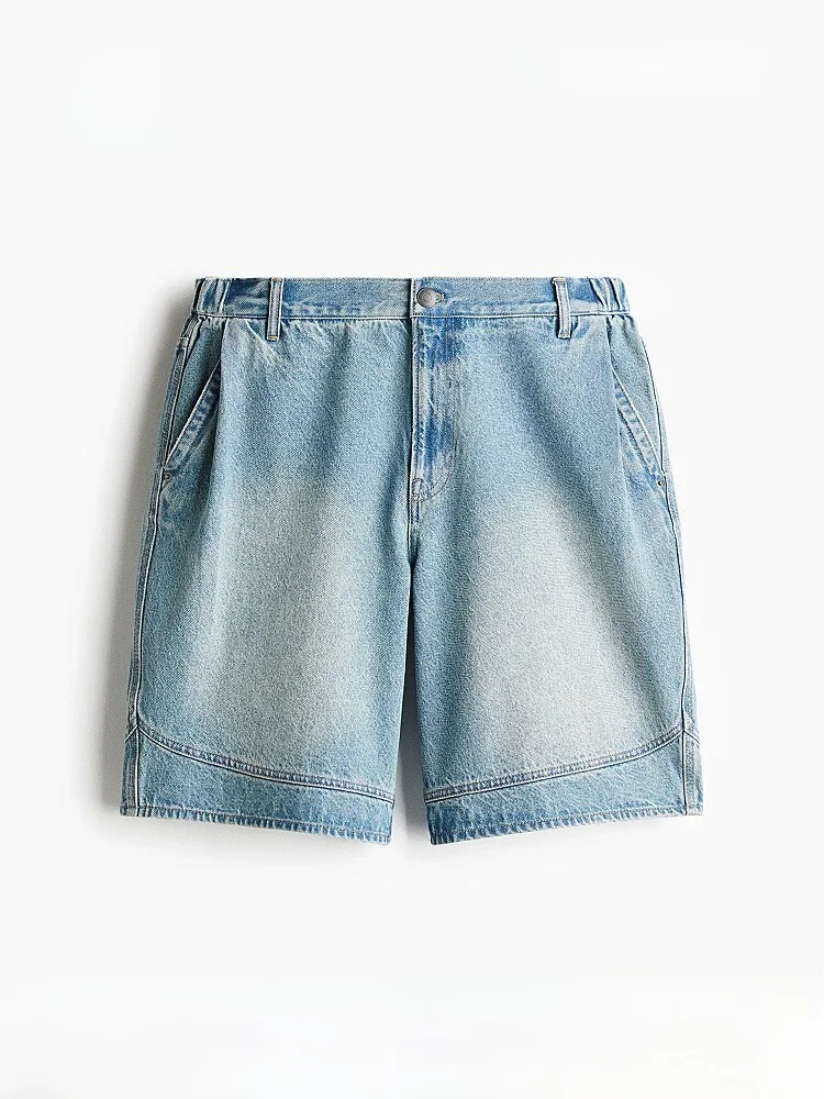 

H&M Men's Fashionable Casual Loose Jeans Shorts 1294211 Summer Collection Regular Thickness Short Length