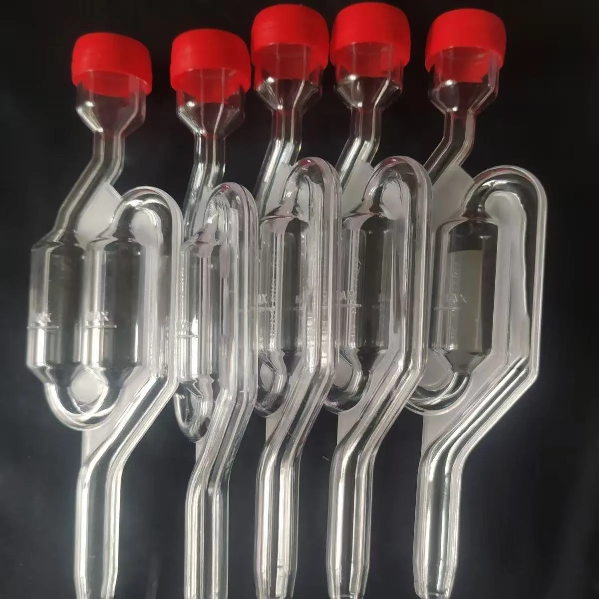 Cerraduras de aire en forma de S, tapón de carboys de bloqueo de aire de burbujas para elaboración casera y válvula de sellado de fermentador con ojales de calidad alimentaria para hacer vino