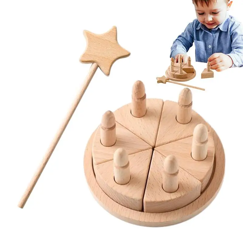 

Wooden Cake Toys Kitchen Playset Play Food Pretend Cutting Cake Set For Kids Learning Educational Party Cake Toy With Candle