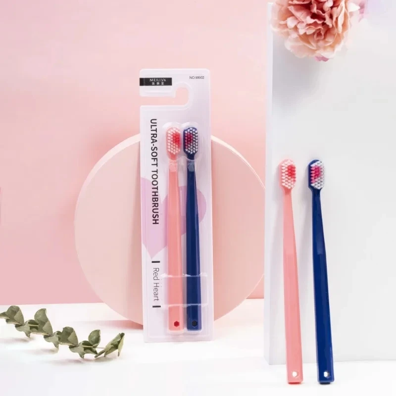 1Pair Couple Toothbrush Heart Brush Teeth Romantic Crystal Box Soft Toothbrush Nano Adults Toothbrush New Couple\'s Wedding Gift