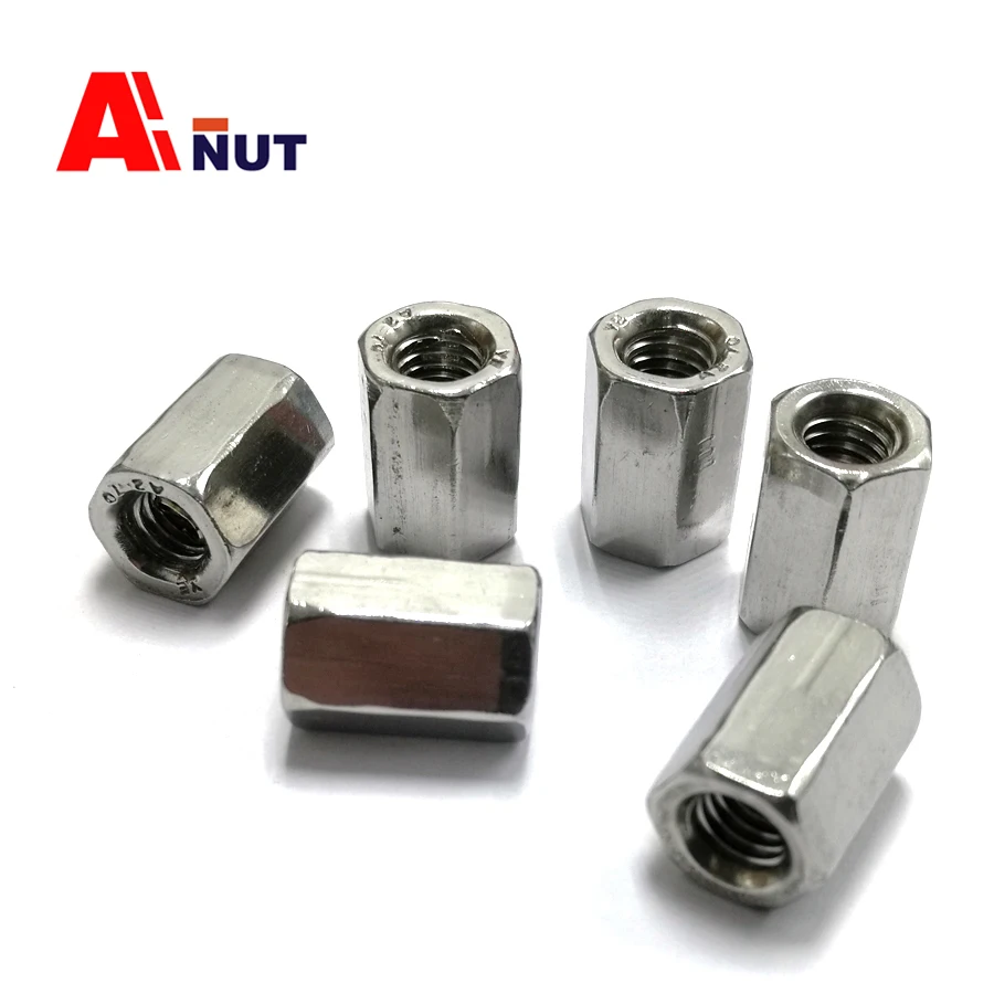 m16 m18 m20 m22 m24 Hexagon Rod Nut, SS304 Hex Extension Nut , B033