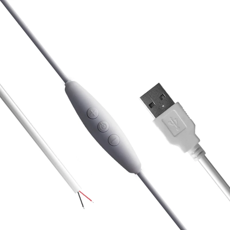 

5V RGB LED Strip Light Dimmer 1.5 Meter USB Cable With 3Button Switch Suitable For Monochrome LED Bars USB Night