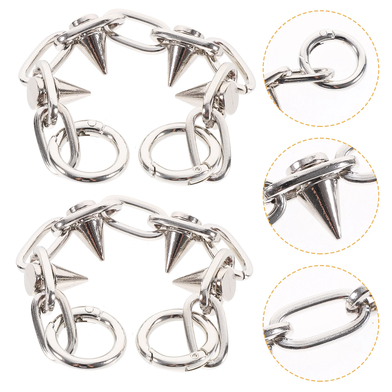 

2pcs Metal Shoe Chains Punk Style Alloy Diy Shoe Accessories For Sneakers Boots Charms Chain Durable Unique Chains Boot